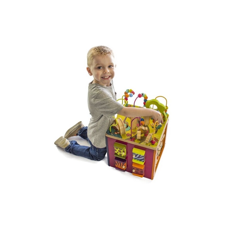 B-Toys - Interaktivní krychle Zoo gumovník
