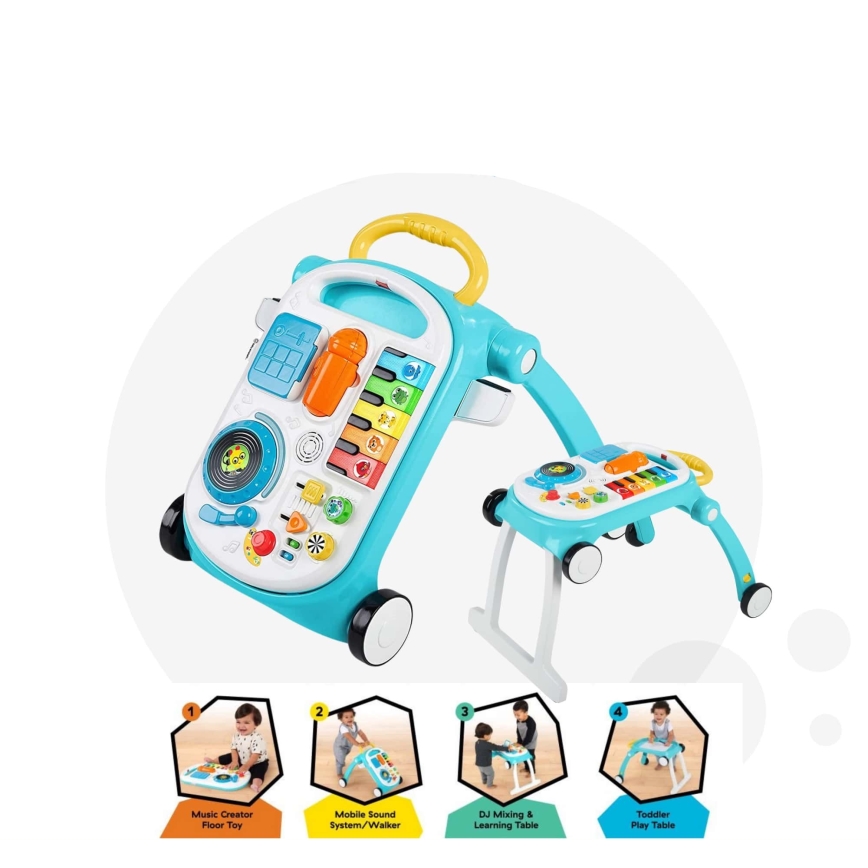 Baby Einstein - Chodítko s aktivitami 4v1 MUSICAL MIX ‘N ROLL 3xAA