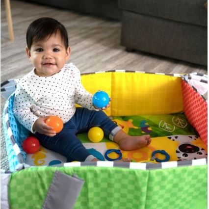 Baby Einstein - Dětská hrací deka 5v1 PATCH'S COLOR PLAYSPACE 3xAAA