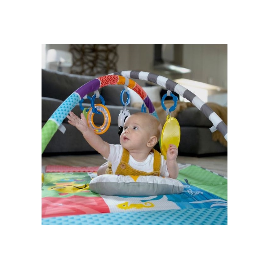 Baby Einstein - Dětská hrací deka 5v1 PATCH'S COLOR PLAYSPACE 3xAAA