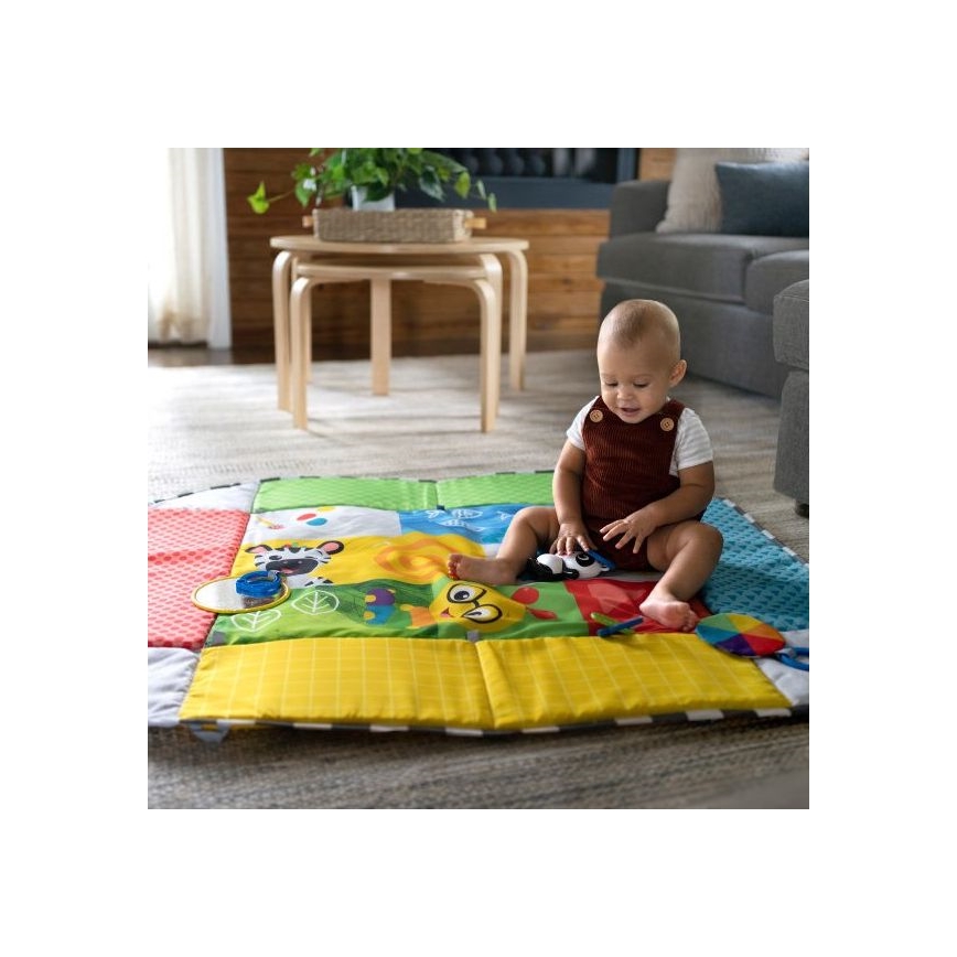 Baby Einstein - Dětská hrací deka 5v1 PATCH'S COLOR PLAYSPACE 3xAAA