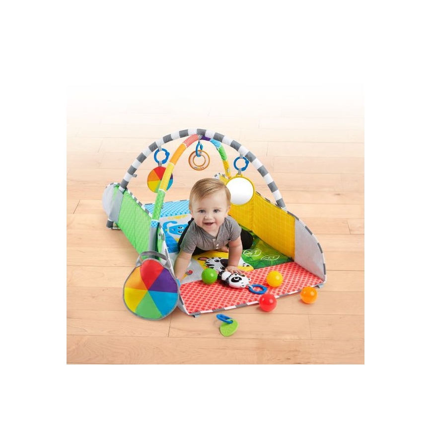 Baby Einstein - Dětská hrací deka 5v1 PATCH'S COLOR PLAYSPACE 3xAAA