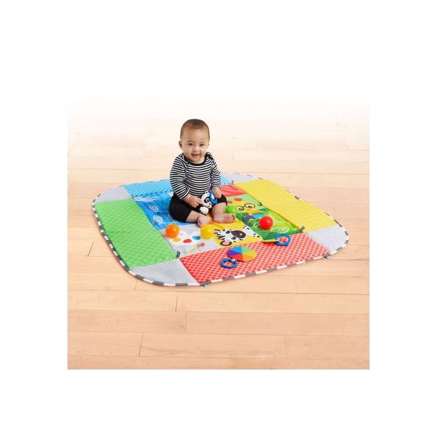 Baby Einstein - Dětská hrací deka 5v1 PATCH'S COLOR PLAYSPACE 3xAAA