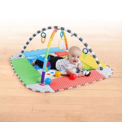 Baby Einstein - Dětská hrací deka 5v1 PATCH'S COLOR PLAYSPACE 3xAAA