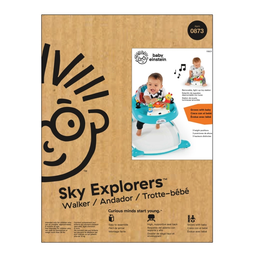Baby Einstein - Dětské chodítko SKY EXPLORERS WALKER 3xAA