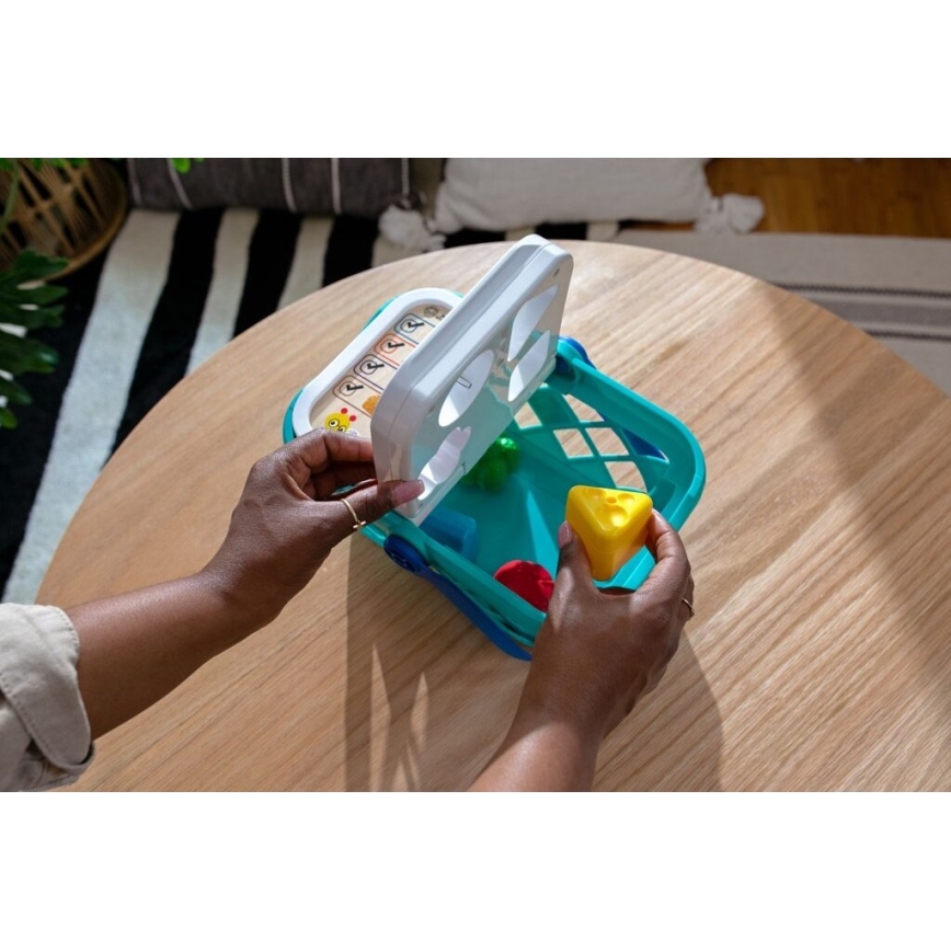 Baby Einstein - Dětský interaktivní nákupní košík MAGIC TOUCH HAPE 3xAAA