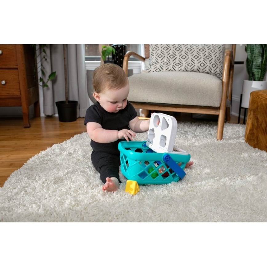 Baby Einstein - Dětský interaktivní nákupní košík MAGIC TOUCH HAPE 3xAAA