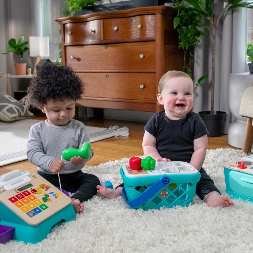 Baby Einstein - Dětský interaktivní nákupní košík MAGIC TOUCH HAPE 3xAAA