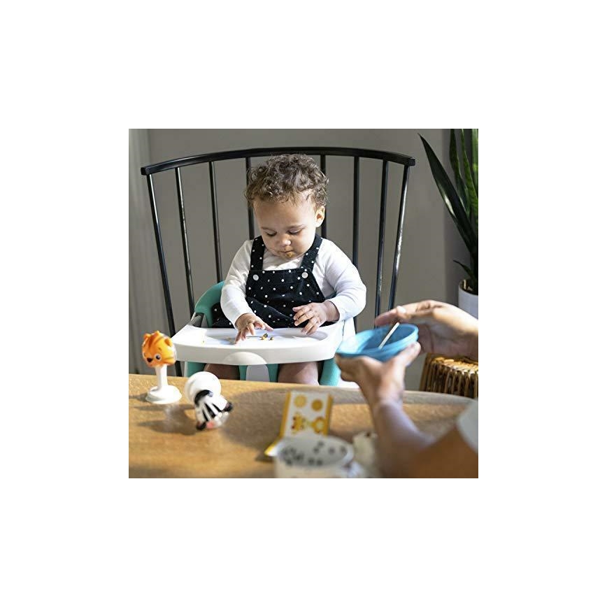 Baby Einstein - Podsedák na jídelní židli s 2 hračkami 2v1 DINE&DISCOVER
