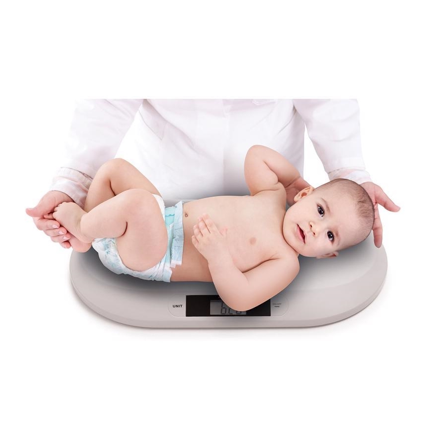 BabyOno - Dětská digitální váha 2xAAA šedá