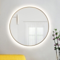 Baltica Design - LED Koupelnové nástěnné zrcadlo s podsvícením BRIGHT LED/15W/230V 4500K pr. 60 cm IP65 zlatá