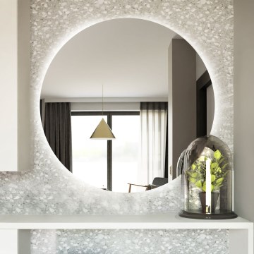 Baltica Design - LED Koupelnové nástěnné zrcadlo s podsvícením BRIGHT LED/15W/230V 6500K pr. 100 cm IP65