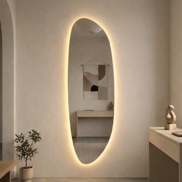Baltica Design - LED Koupelnové nástěnné zrcadlo s podsvícením STONE FLUID LED/15W/230V 2700K 155x50 cm IP65