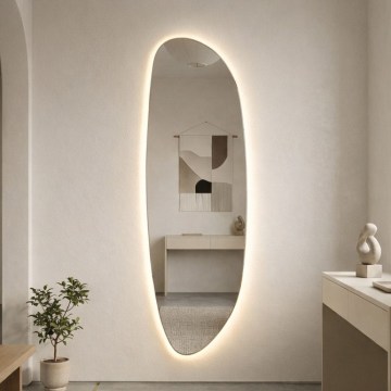 Baltica Design - LED Koupelnové nástěnné zrcadlo s podsvícením STONE FLUID LED/15W/230V 4500K 155x50 cm IP65
