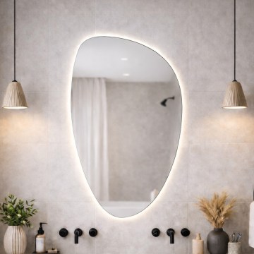 Baltica Design - LED Koupelnové nástěnné zrcadlo s podsvícením STONE FLUID LED/15W/230V 4500K 92x55 cm IP65