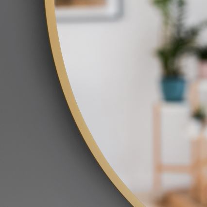 Baltica Design - LED Koupelnové nástěnné zrcadlo s podsvícením BRIGHT LED/15W/230V 4500K pr. 90 cm IP65 zlatá