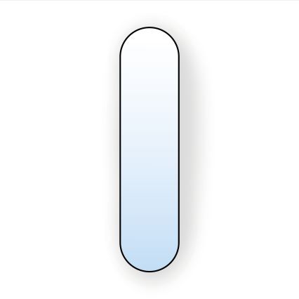 Baltica Design - Nástěnné zrcadlo TINY BORDER 155x40 cm černá