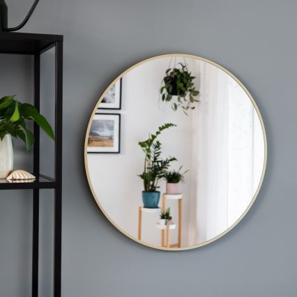 Baltica Design - Nástěnné zrcadlo TINY BORDER pr. 60 cm zlatá
