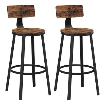 Barová židle AVEN 2 ks hnědá/černá