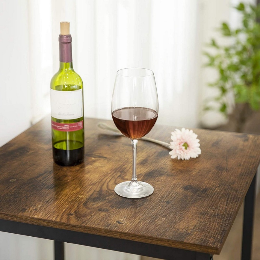 Barový stolek BARTIS hnědá/černá