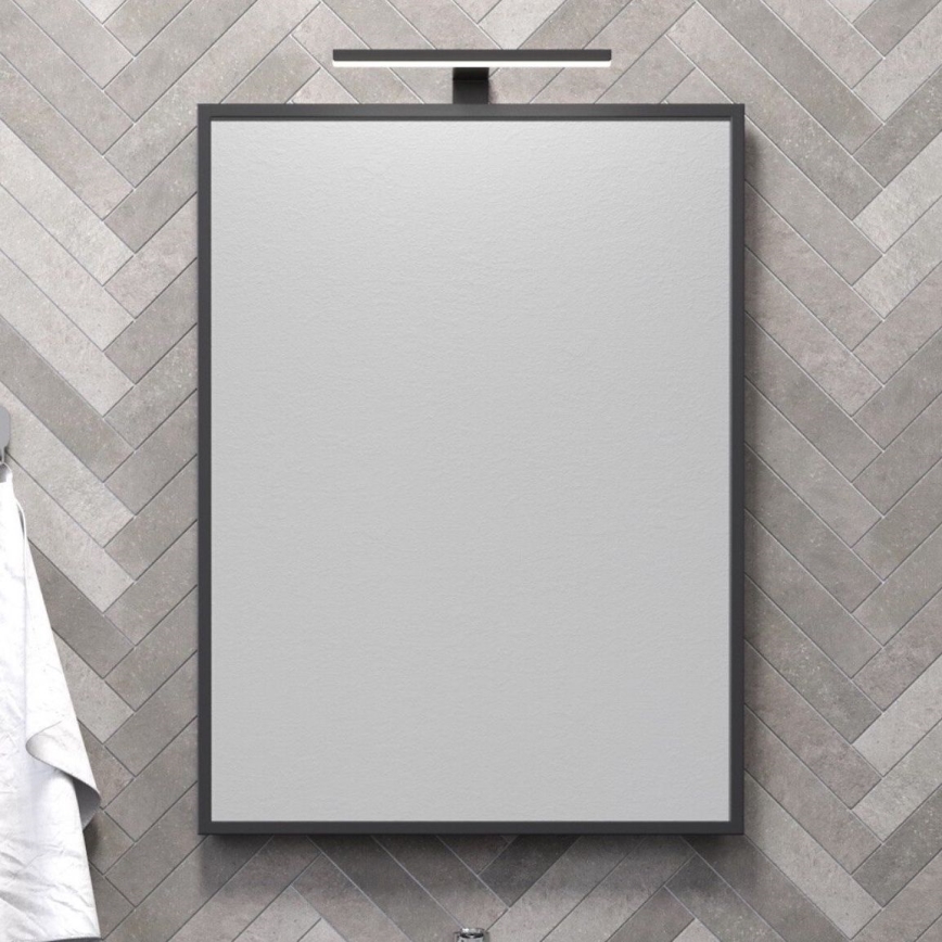 BATH DELUXE 01-060-05-02-00 - Koupelnové zrcadlo BORGSTED 60x80 cm černá