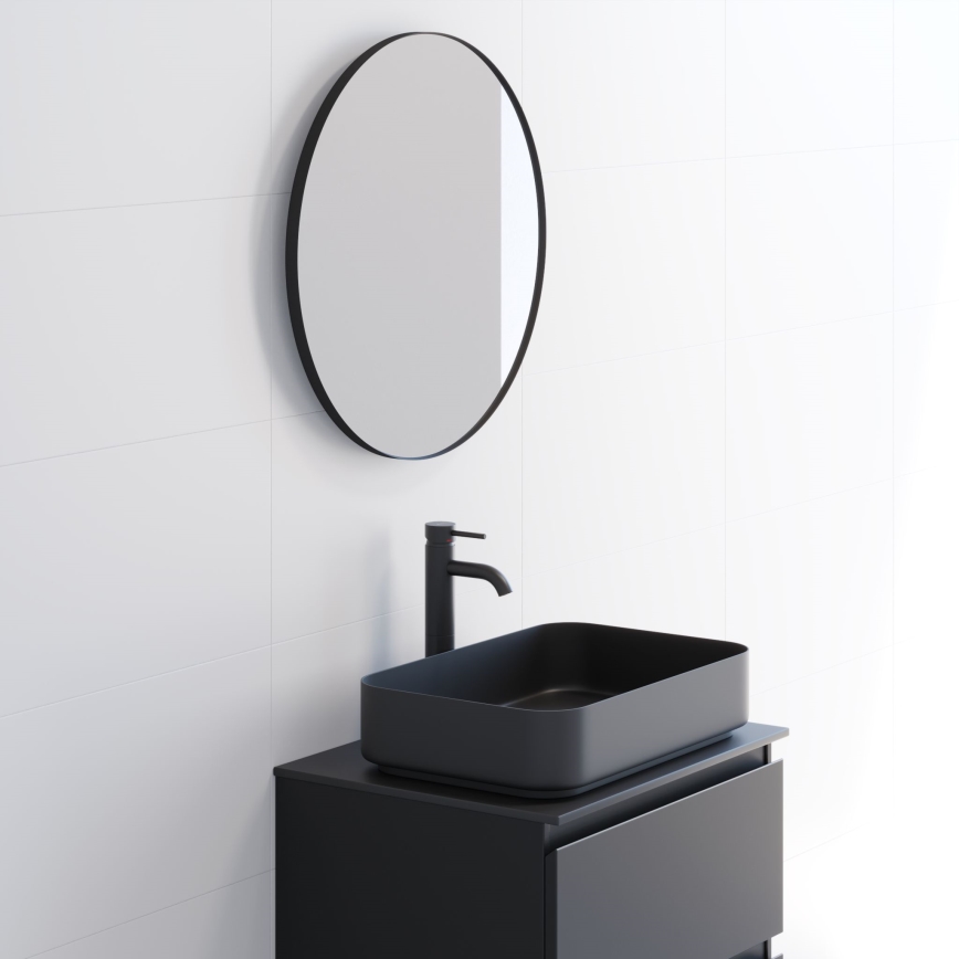 BATH DELUXE 01-060-09-02-00 - Koupelnové zrcadlo BORGSTED pr. 60 cm černá