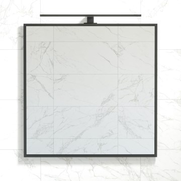 BATH DELUXE 01-080-05-02-00 - Koupelnové zrcadlo BORGSTED 80x80 cm černá