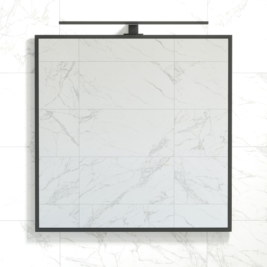 BATH DELUXE 01-080-05-02-00 - Koupelnové zrcadlo BORGSTED 80x80 cm černá