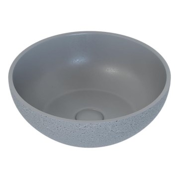 BATH DELUXE 06-039-19-23-00 - Umyvadlo na desku BERGEN pr. 39 cm beton/šedá
