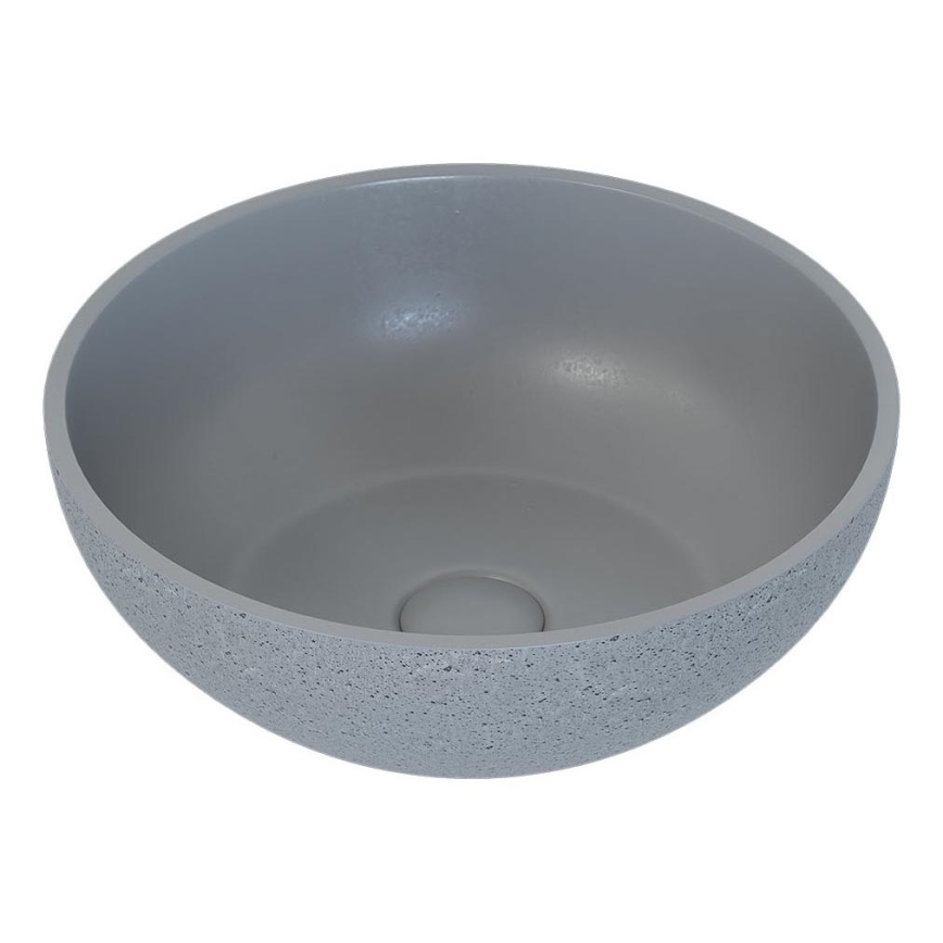 BATH DELUXE 06-039-19-23-00 - Umyvadlo na desku BERGEN pr. 39 cm beton/šedá