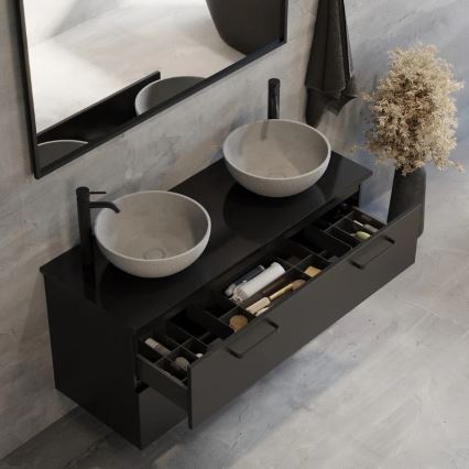 BATH DELUXE 06-039-19-23-00 - Umyvadlo na desku BERGEN pr. 39 cm beton/šedá