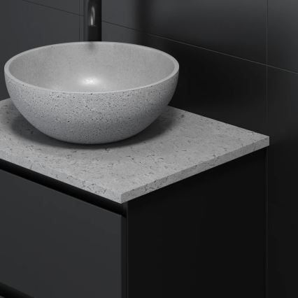 BATH DELUXE 06-039-19-23-00 - Umyvadlo na desku BERGEN pr. 39 cm beton/šedá