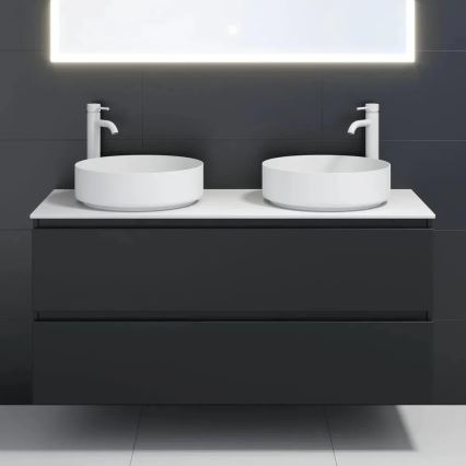 BATH DELUXE 06-040-16-01-00 - Umyvadlo na desku LJORDAL pr. 40 cm nerezová ocel/matná bílá