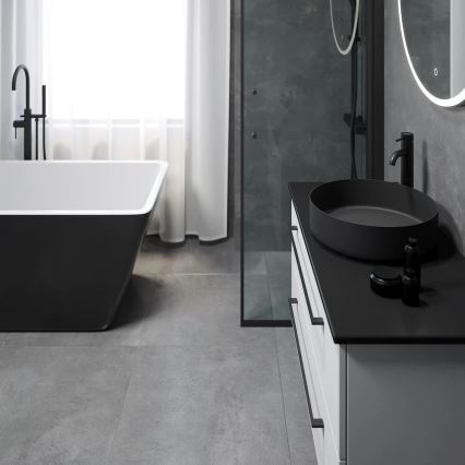 BATH DELUXE 06-040-16-02-00 - Umyvadlo na desku LJORDAL pr. 40 cm nerezová ocel/matná černá