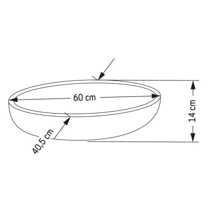 BATH DELUXE 06-060-19-23-00 - Umyvadlo na desku OLSBORG 60x40,5 cm beton/šedá