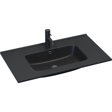 BATH DELUXE 06-080-27-02-00 - Zápustné umyvadlo HYGE 81x46 cm keramika/černá