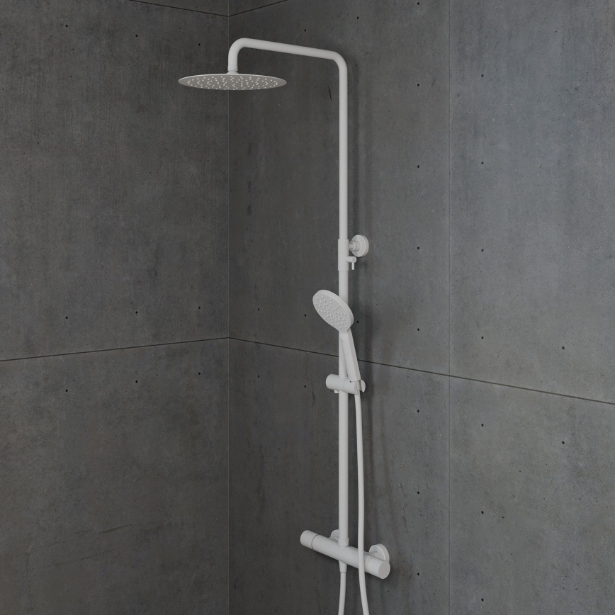 BATH DELUXE 31-120-05-01-00 - Sprchová sada s termostatickou baterií DRAGOR matná bílá