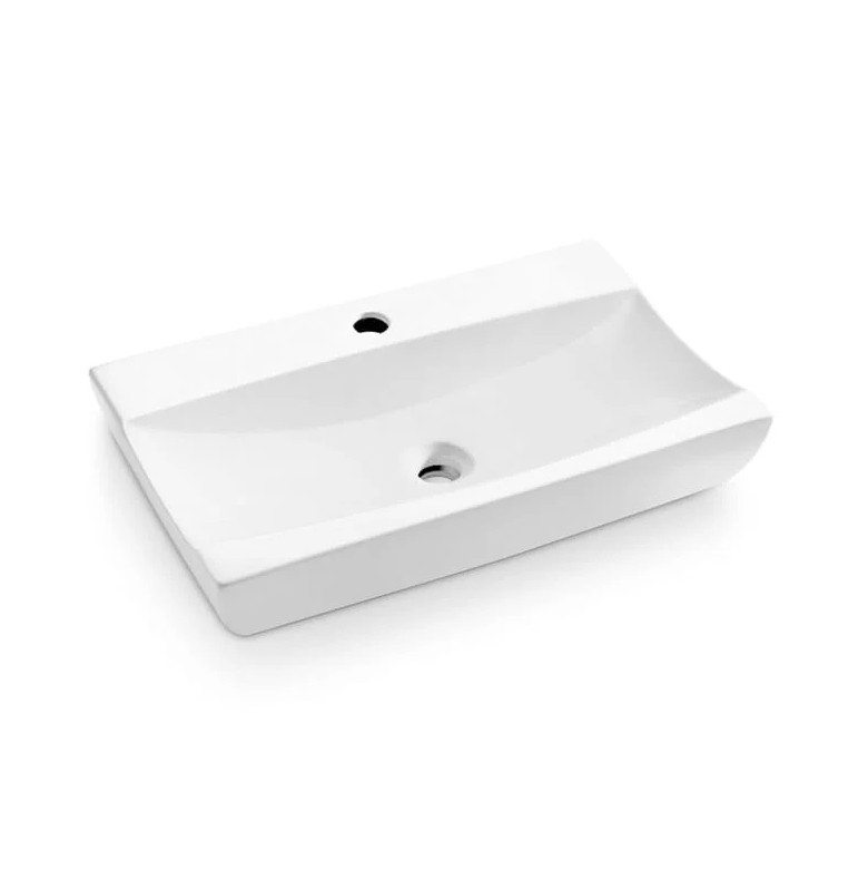 Bathco 0041 - Umyvadlo na desku SARDINERO 61,5x37,5 cm porcelán/bílá