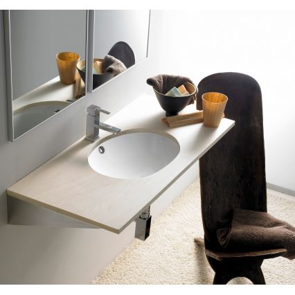 Bathco 0053 - Zápustné umyvadlo ANCONA 55x41 cm porcelán/bílá