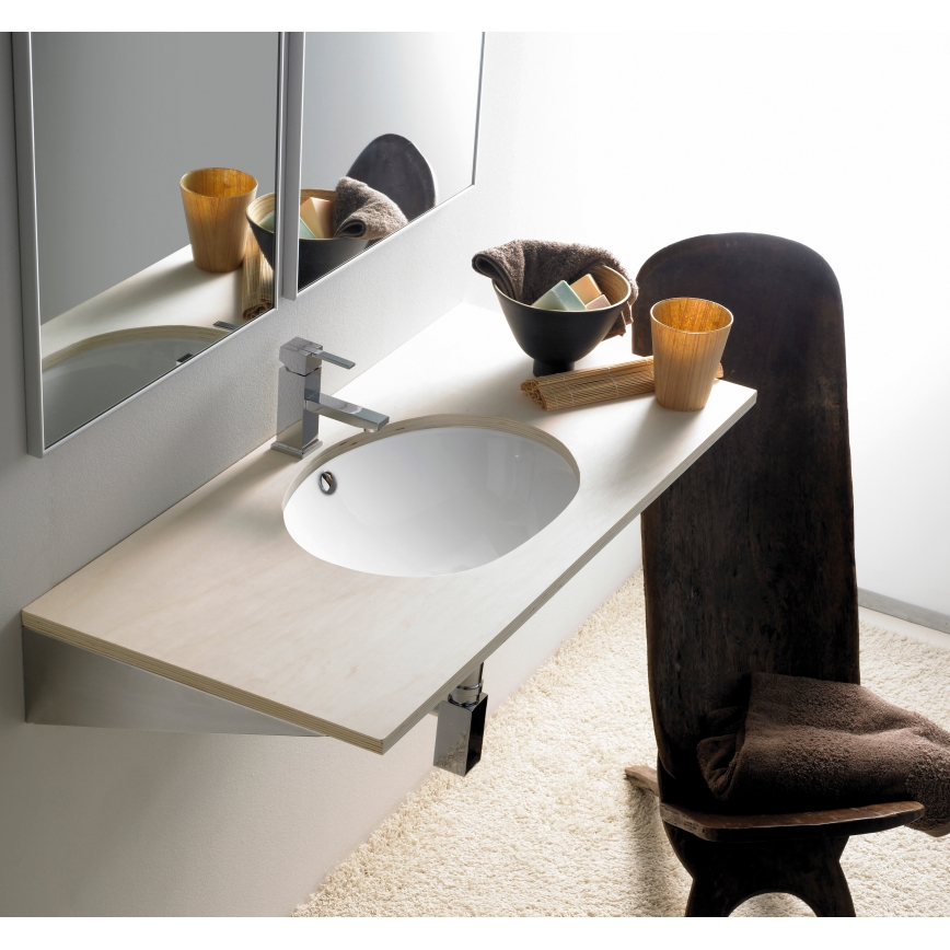 Bathco 0053 - Zápustné umyvadlo ANCONA 55x41 cm porcelán/bílá