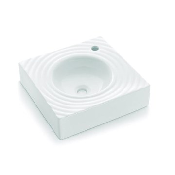 Bathco 0081 - Umyvadlo na desku GOTA 45x45 cm porcelán/bílá