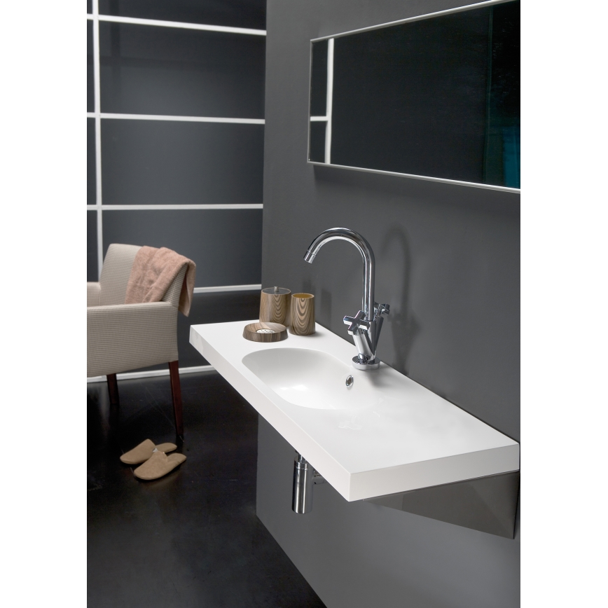 Bathco 0516 - Zápustné umyvadlo ICE 60x35 cm pryskyřice/bílá