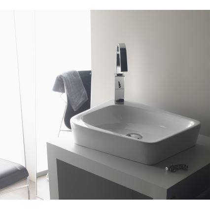 Bathco 4001 - Umyvadlo na desku ARAGON 50x40,5 cm porcelán/bílá