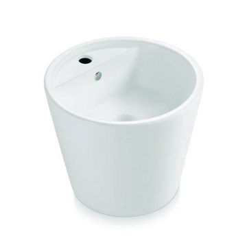 Bathco 4057 - Umyvadlo na desku FLORENCIA pr. 42 cm porcelán/bílá
