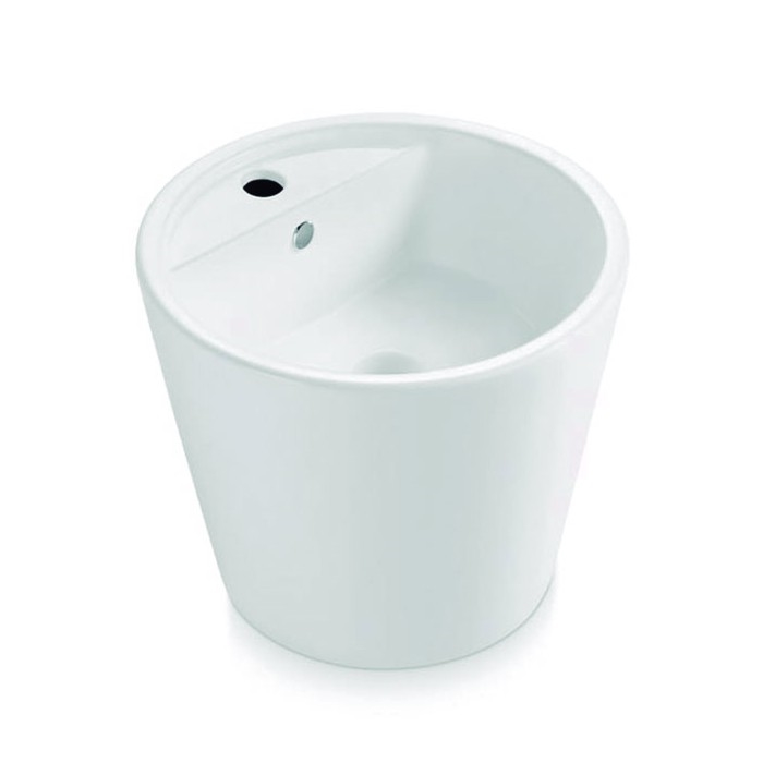 Bathco 4057 - Umyvadlo na desku FLORENCIA pr. 42 cm porcelán/bílá