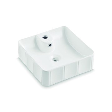 Bathco 4163 - Umyvadlo na desku CIRCUS 40x40 cm porcelán/bílá