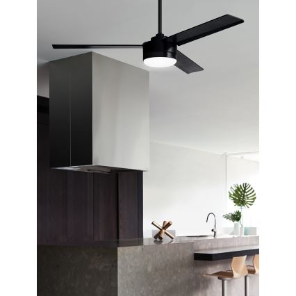 BAYSIDE 213033 - LED Stropní ventilátor LAGOON GX53/17W/230V černá pr. 132 cm + dálkové ovládání