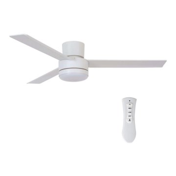BAYSIDE 213036 - LED Stropní ventilátor LAGOON GX53/17W/230V bílá pr. 132 cm + dálkové ovládání