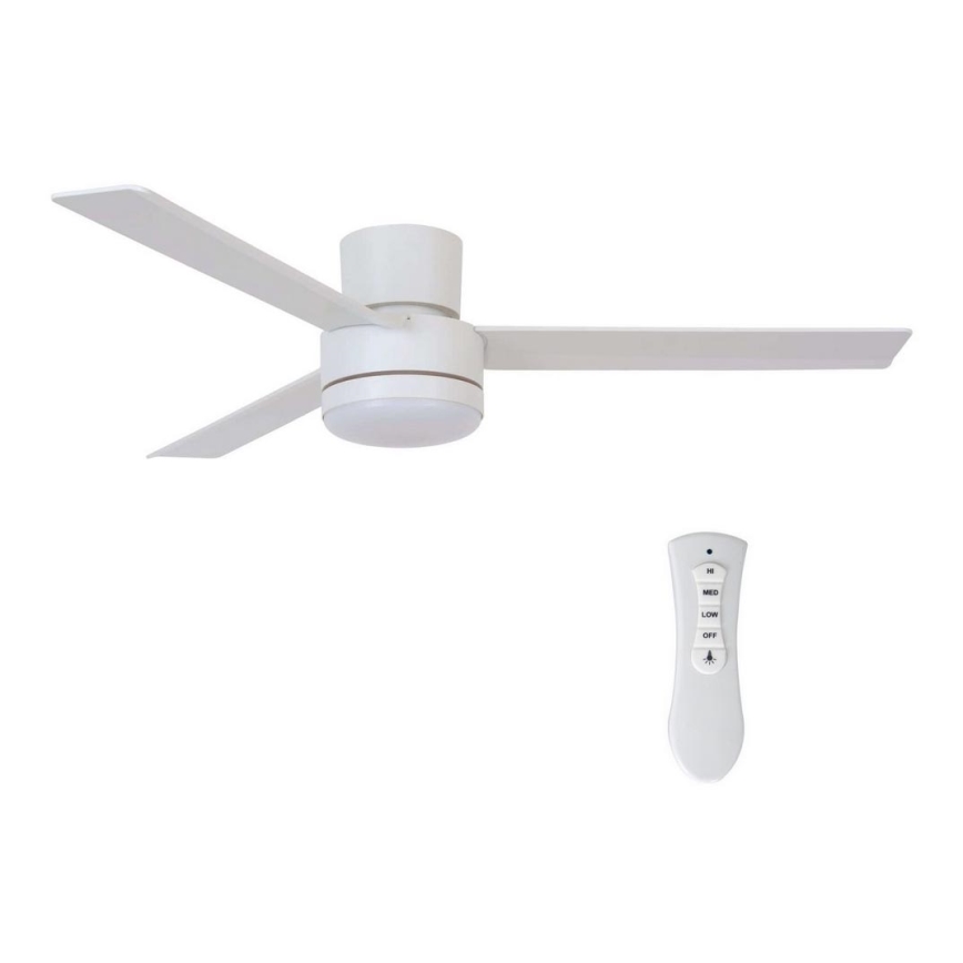 BAYSIDE 213036 - LED Stropní ventilátor LAGOON GX53/17W/230V bílá pr. 132 cm + dálkové ovládání