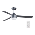 BAYSIDE 531017 - Stropní ventilátor MEGARA 2xE14/15W/230V antracit pr. 122 cm + dálkové ovládání
